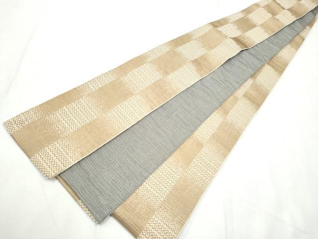 平和屋着物●男性　両面　角帯　市松霞文　CABF5533hy