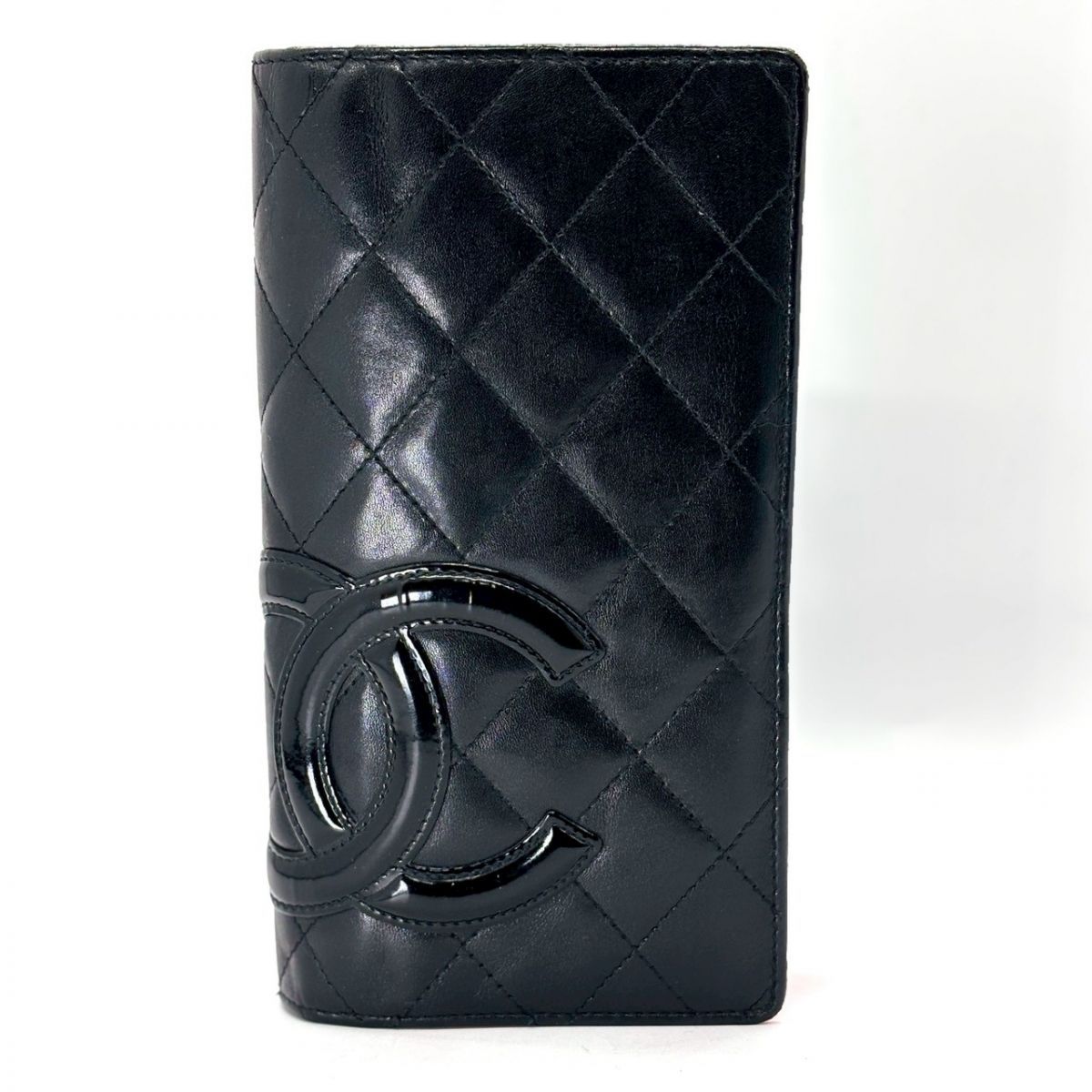 黒に潜む艶の気配】 CHANEL 長財布 カンボンライン ココマーク