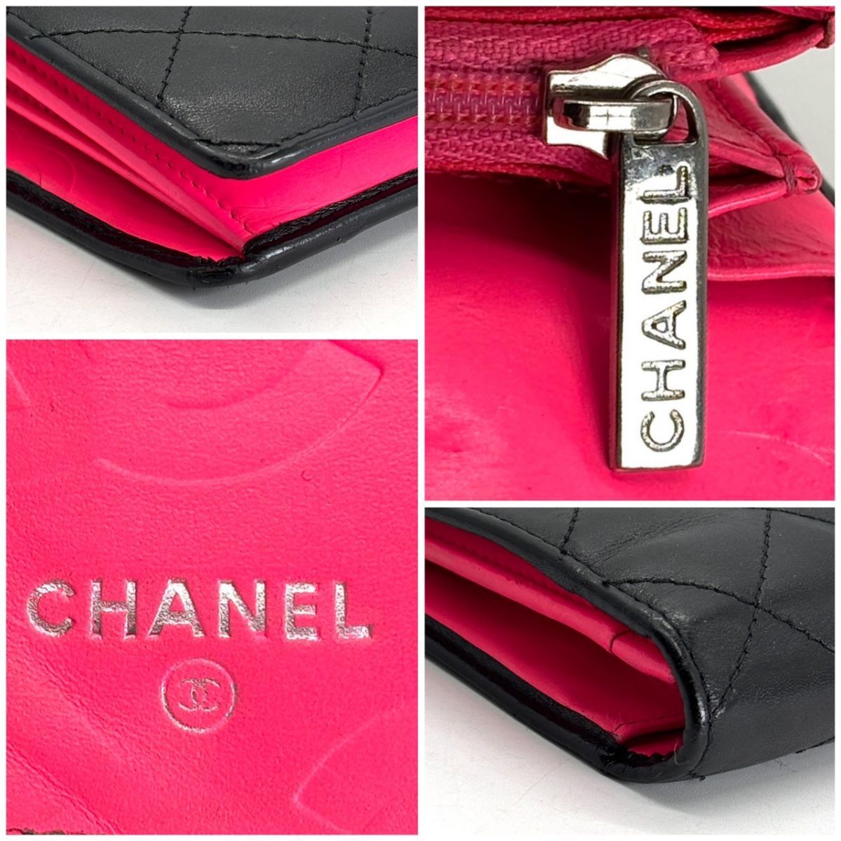 黒に潜む艶の気配】 CHANEL 長財布 カンボンライン ココマーク