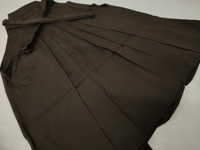 平和屋着物●男性　馬乗り袴　縞　正絹　逸品　AABH9932ck