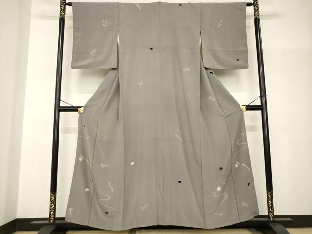 平和屋着物●アンティーク　大正ロマン　吹き寄せ文　正絹　逸品　AABH9937ck