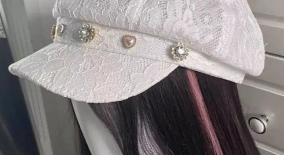 ホワイト ハンチングキャップ 帽子 LIZ LISA ROJITA 地雷系 量産型 ロリータ stc ベレー帽