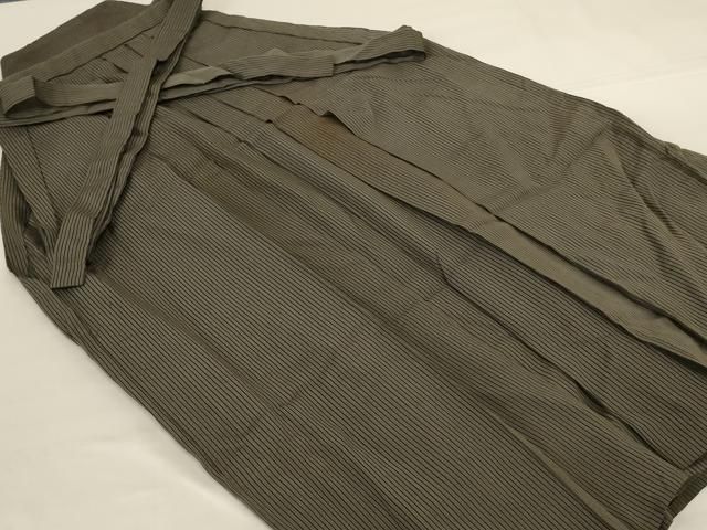 平和屋着物＊夏物　男性　行灯袴　縞　正絹　逸品　AABH9440jd
