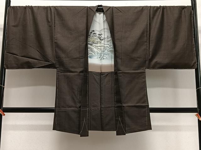 平和屋着物∞男性　長羽織　キングサイズ　本場大島紬　100亀甲　総詰め　正絹　逸品　未使用　CABE4983ua 平和屋着物∞男性 長羽織 キングサイズ 本場大島紬 100亀甲 総詰め