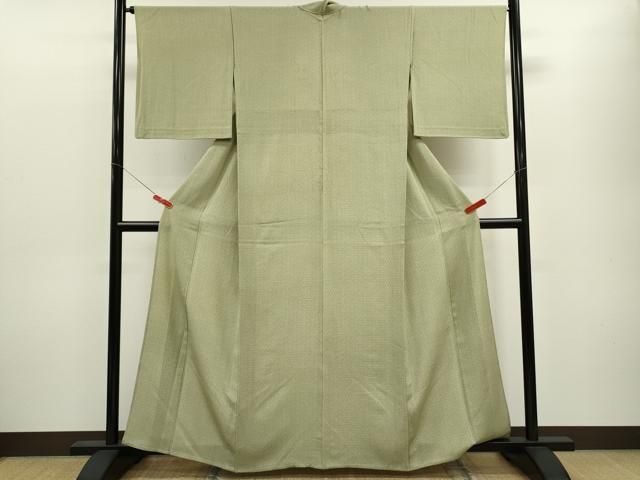 平和屋着物▽伝統工芸士 石塚幸生 江戸小紋 単衣 七宝花文 三越扱い