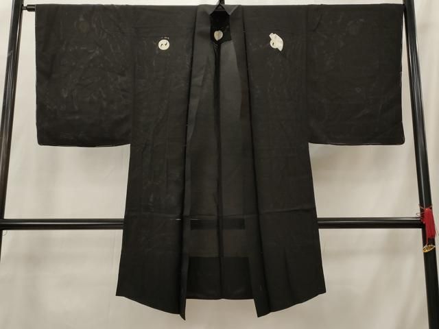平和屋着物＊夏物　男性　羽織　黒紋付　絽　正絹　逸品　AABH7474st 平和屋着物＊夏物 男性 羽織 黒紋付 絽 正絹 逸品 AABH7474st - メルカリ