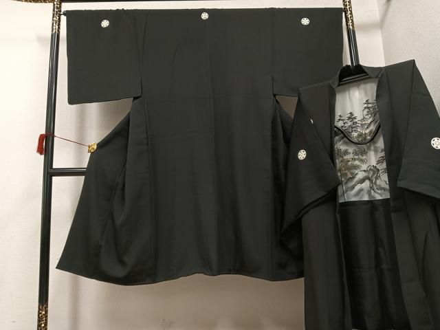 平和屋着物●男性　黒紋付・羽織セット　正絹　逸品　AABH9613ph 平和屋着物○男性 黒紋付・羽織セット 正絹 逸品 AABH9613ph - メルカリ