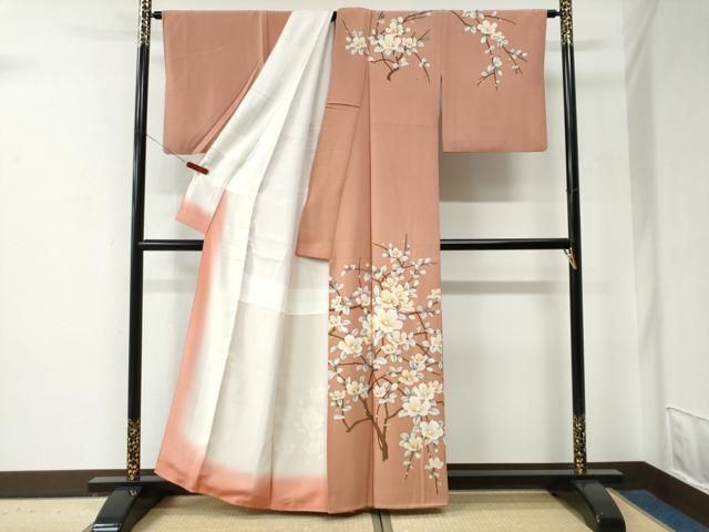平和屋着物●訪問着　道長短冊吉祥花文　暈し染め　正絹　逸品　CABE2828yc 平和屋着物○訪問着 枝花文 正絹 逸品 CABE2811yc - メルカリ
