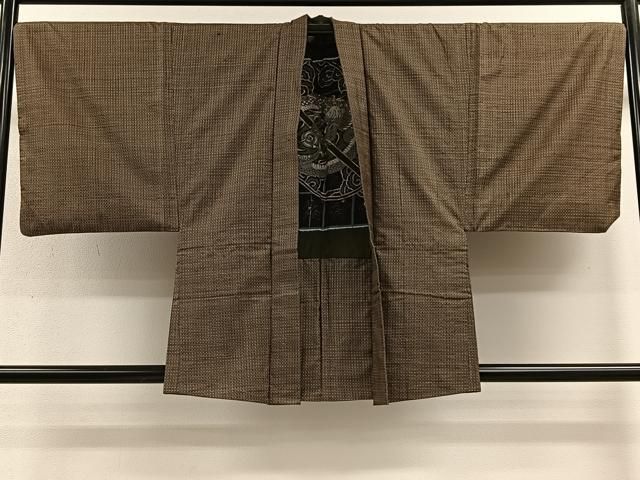 平和屋着物∞男性　男柄の最高峰　西郷柄　西郷絣　本場大島紬　正絹　逸品　CABE4942ua