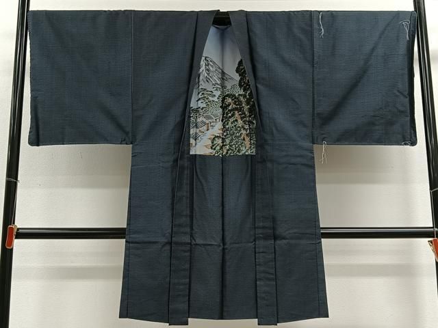 平和屋着物∞男性　長羽織　本場大島紬　100亀甲　総詰め　正絹　逸品　未使用　CABE4948ua 平和屋着物∞男性 長羽織 本場大島紬 100亀甲 総詰め 正絹 逸品 未使用