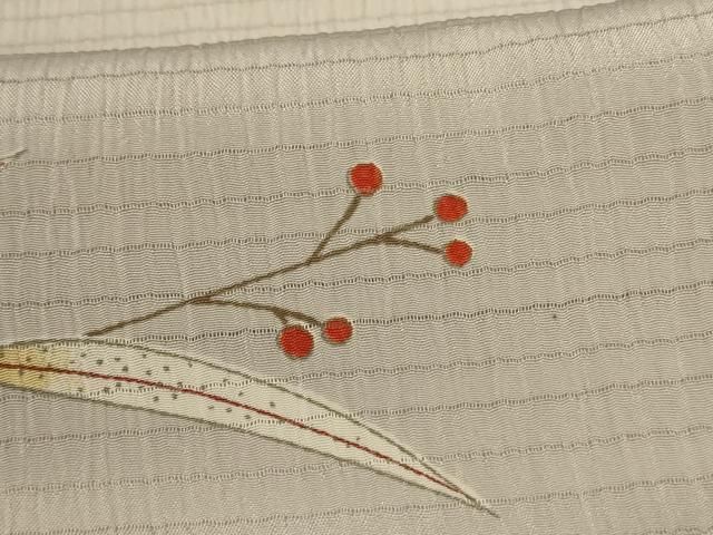 平和屋着物＊夏物　小紋　紗　草葉文　暈し染め　正絹　逸品　AABE2669jd 平和屋着物＊夏物 小紋 紗 草花文 洗える着物 未使用 AABD8973jd