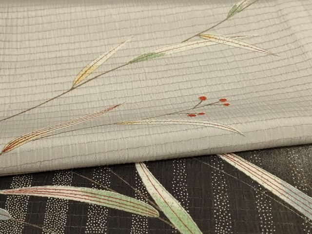 平和屋着物＊夏物　小紋　紗　枝葉文　正絹　逸品　AABA2865jd 平和屋着物＊夏物 訪問着 絽 枝葉文 正絹 逸品 AABH6530jd - メルカリ