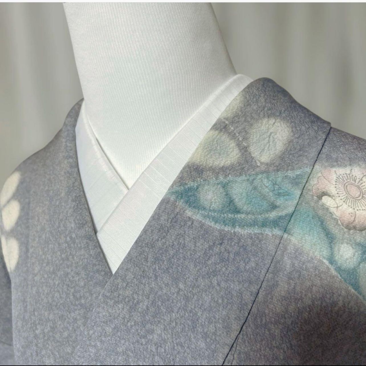 超逸品 作家物 辻ヶ花訪問着フルセット 青藤色 未使用級 正絹 たとう紙 