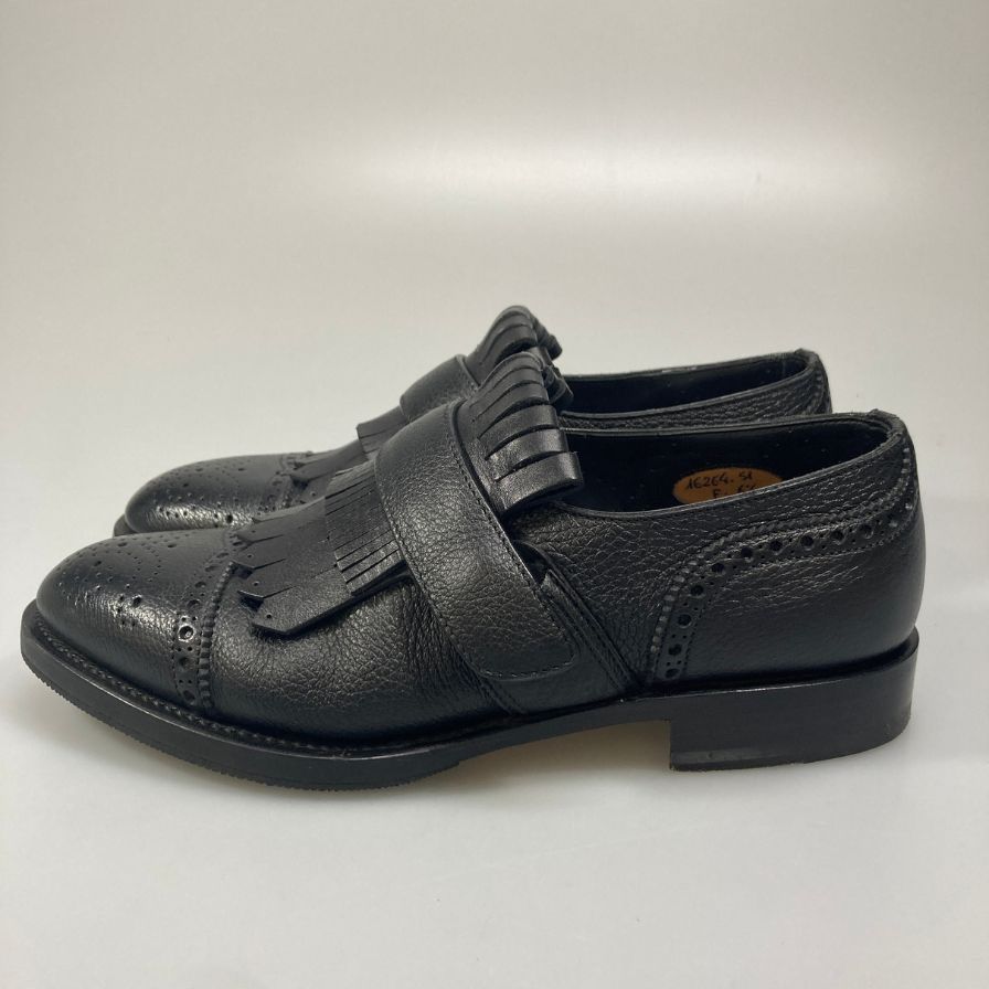 サントーニ レザーシューズ 16264 シングルモンク ブラック サイズUK6