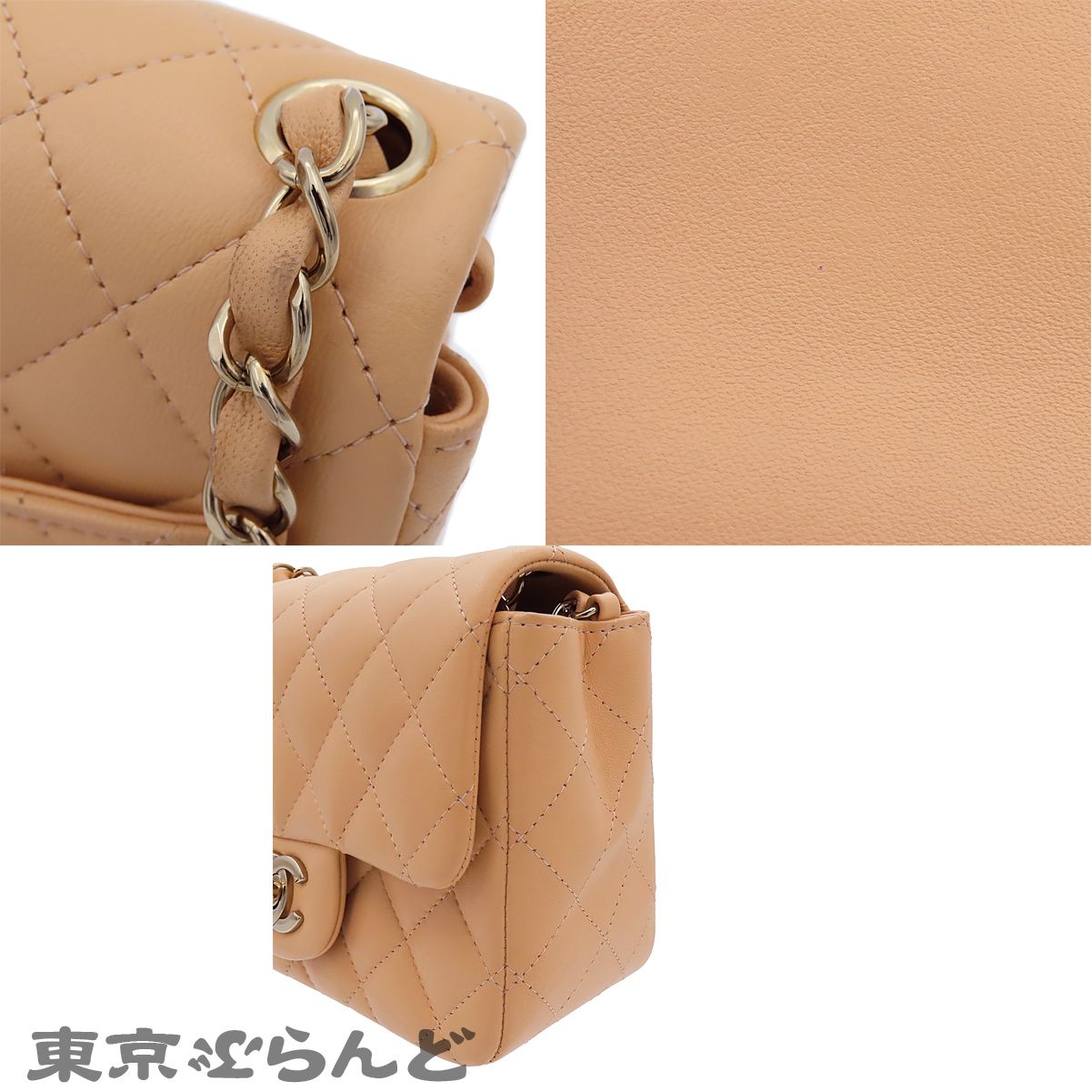 シャネル CHANEL ミニマトラッセ A01115 ベージュxゴールド ゴールド 