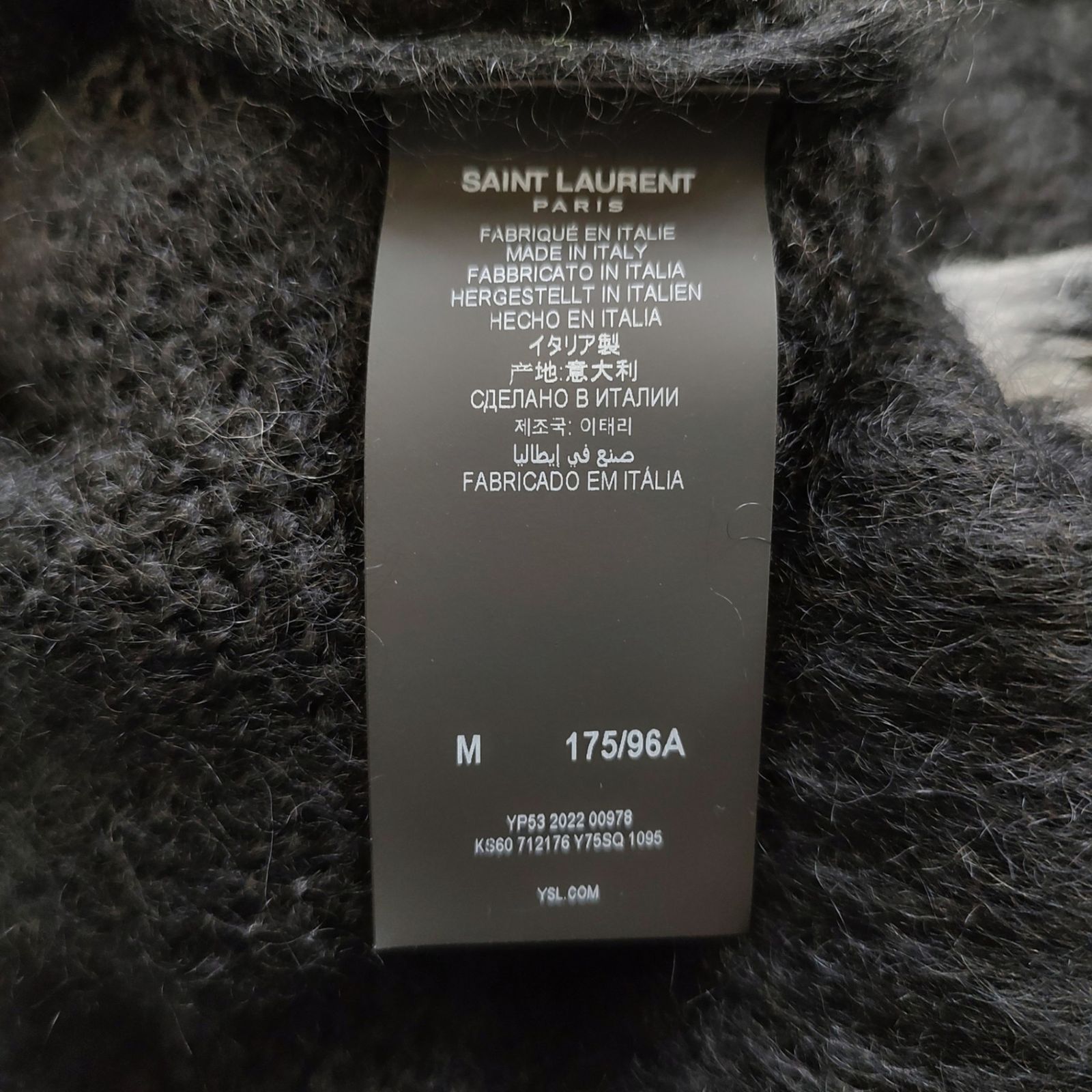 SAINT LAURENT PARIS サン ローラン パリ 22AW フロントロゴ モヘヤ