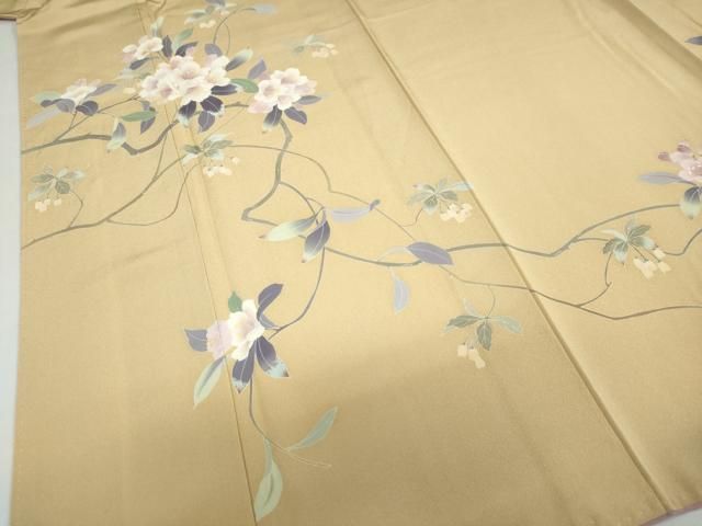 平和屋着物○訪問着 友禅 作家物 草花文 正絹 逸品 DABD9008ud - メルカリ