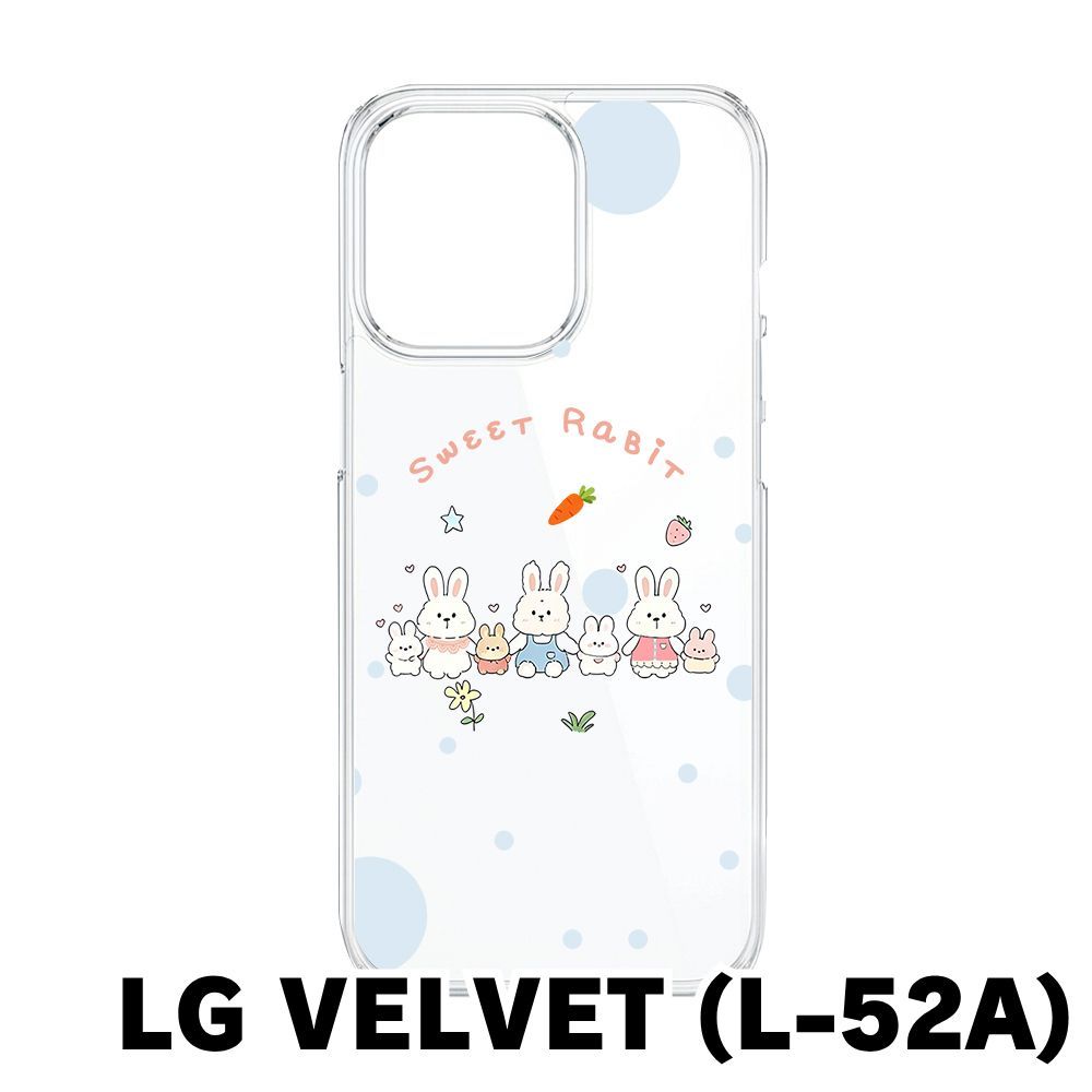 新品未使用】LG VELVET L-52A クリア ハードケース (うさぎ家族
