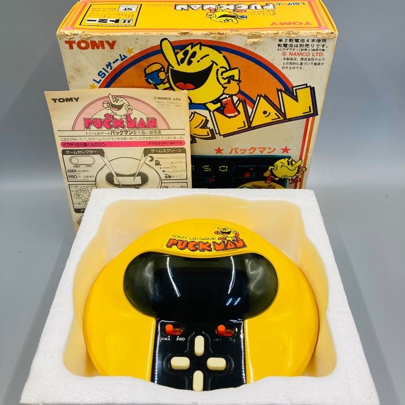 動作確認済み】【箱／取説付き】トミー LSIゲーム パックマン PUCK MAN
