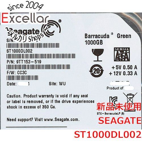 [bn:5] SEAGATE製HDD　ST1000DL002　1TB SATA600 5900