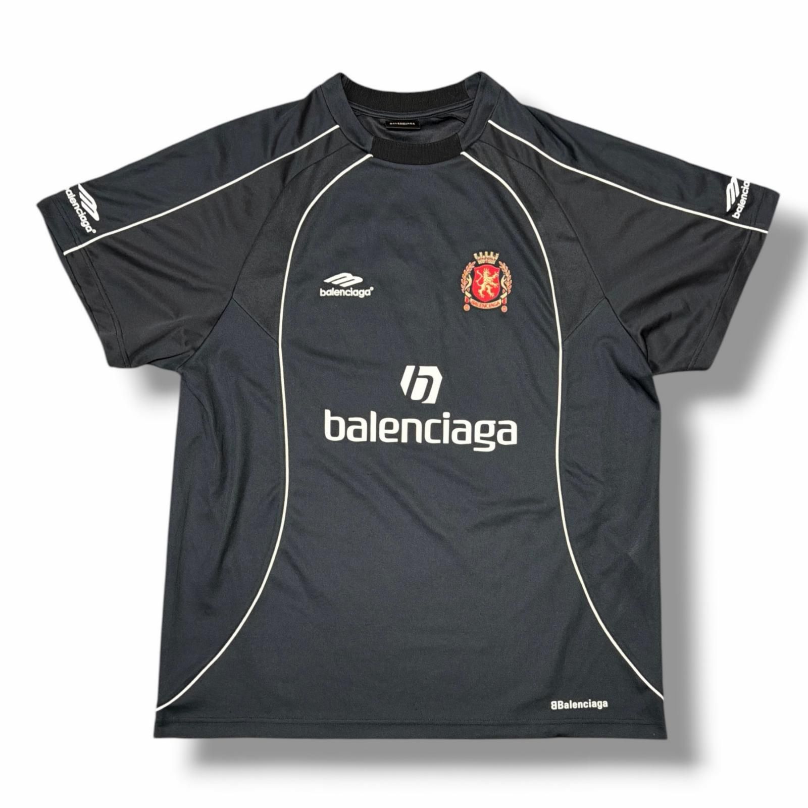 国内正規 BALENCIAGA サッカーユニフォームTシャツ 半袖カットソー 