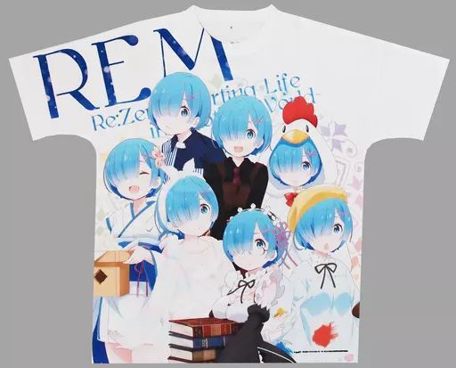 中古】Tシャツ(キャラクター) レム(七変化) Tシャツ ホワイト Lサイズ