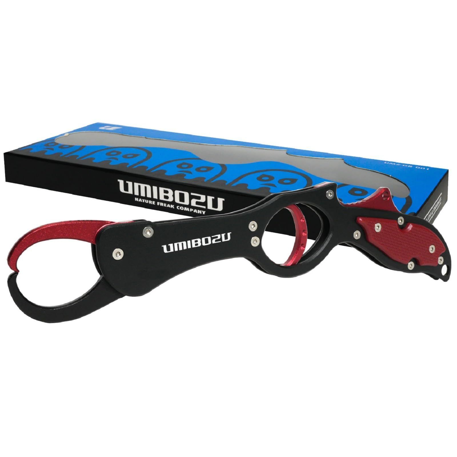 【人気商品】Umibozu(ウミボウズ) フィッシュグリップ 釣り 耐荷重30kg 軽量 アルミ 防錆 魚つかみ フィッシュキャッチャー カラビナロープ付き