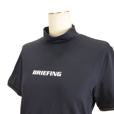ブリーフィング BRIEFING ロゴ モックネック カットソー 半袖 M