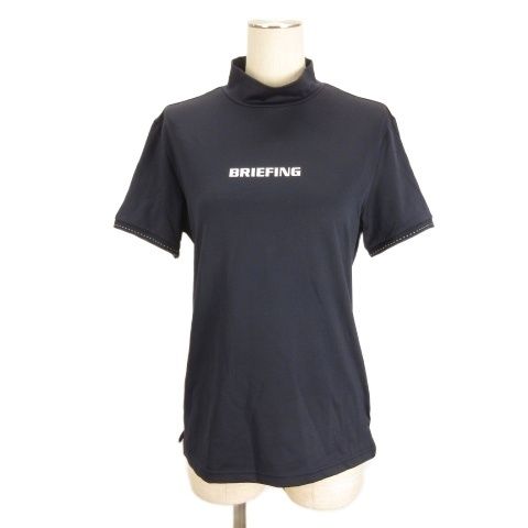 ブリーフィング BRIEFING ロゴ モックネック カットソー 半袖 M