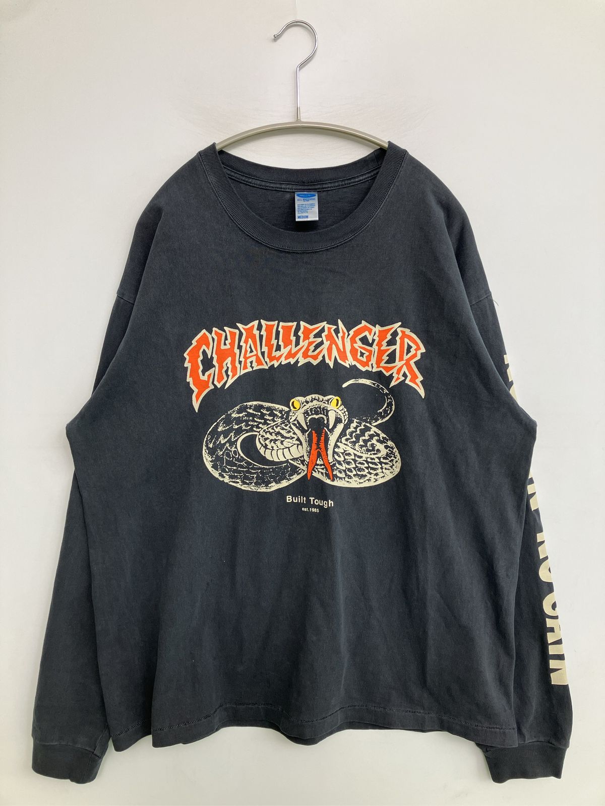 CHALLENGER Tシャツ/カットソー MEDIUM ブラック 前面プリント バック 
