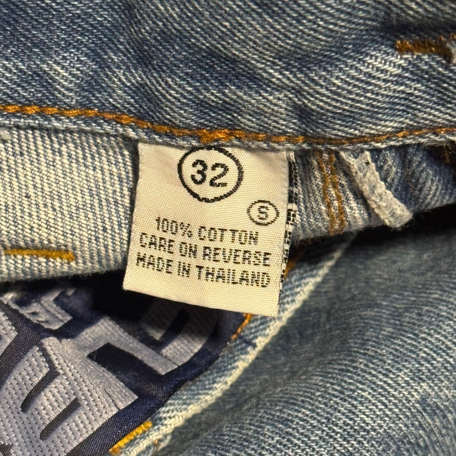 FUBU デニムパンツ W32 バギー サイドロゴ Y2K ストリート ワイド