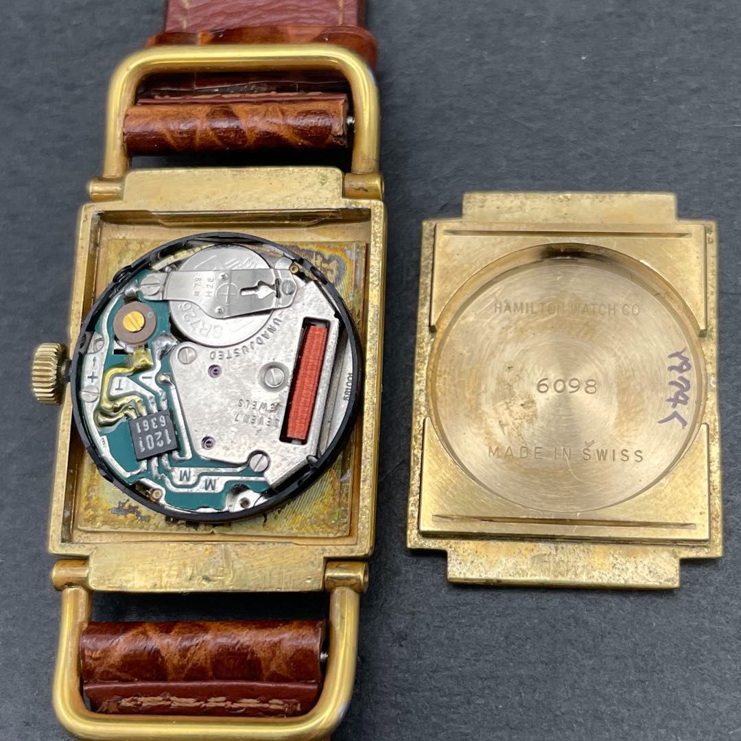 HAMILTON Wilshire K18GP スモセコ ゴールド 可変ラグ 復刻版