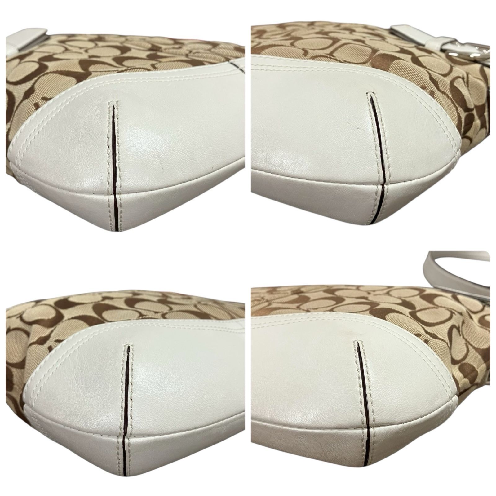 MY0557】COACH コーチ ショルダーバッグ ソーホー キャンバス レザー 