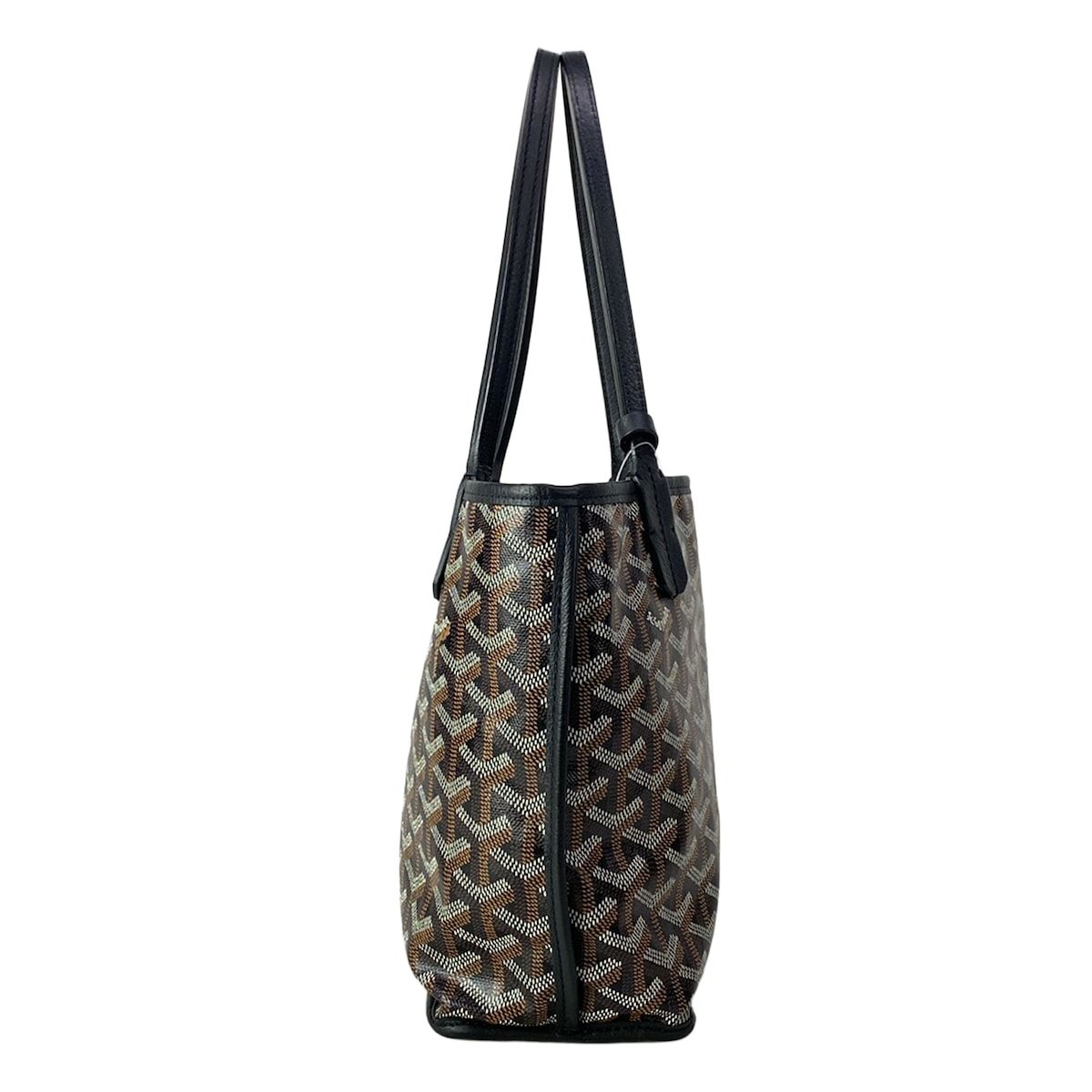 GOYARD(ゴヤール) トートバッグ アンジュミニ 黒×白×ブラウン 