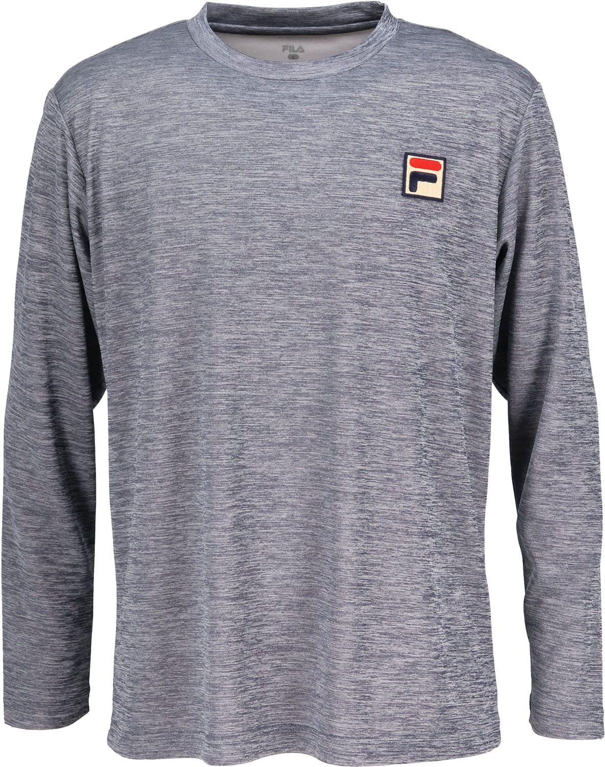 フィラ FILA テニス ロングスリーブシャツ テニスウェア トップス 長袖 メンズ 男性 吸水速乾 UVカット 秋 涼しい 汗 ドライ 高機能 試合 練習 部活動 クラブ スクール CZ6SGM015 NV0 ネイビー