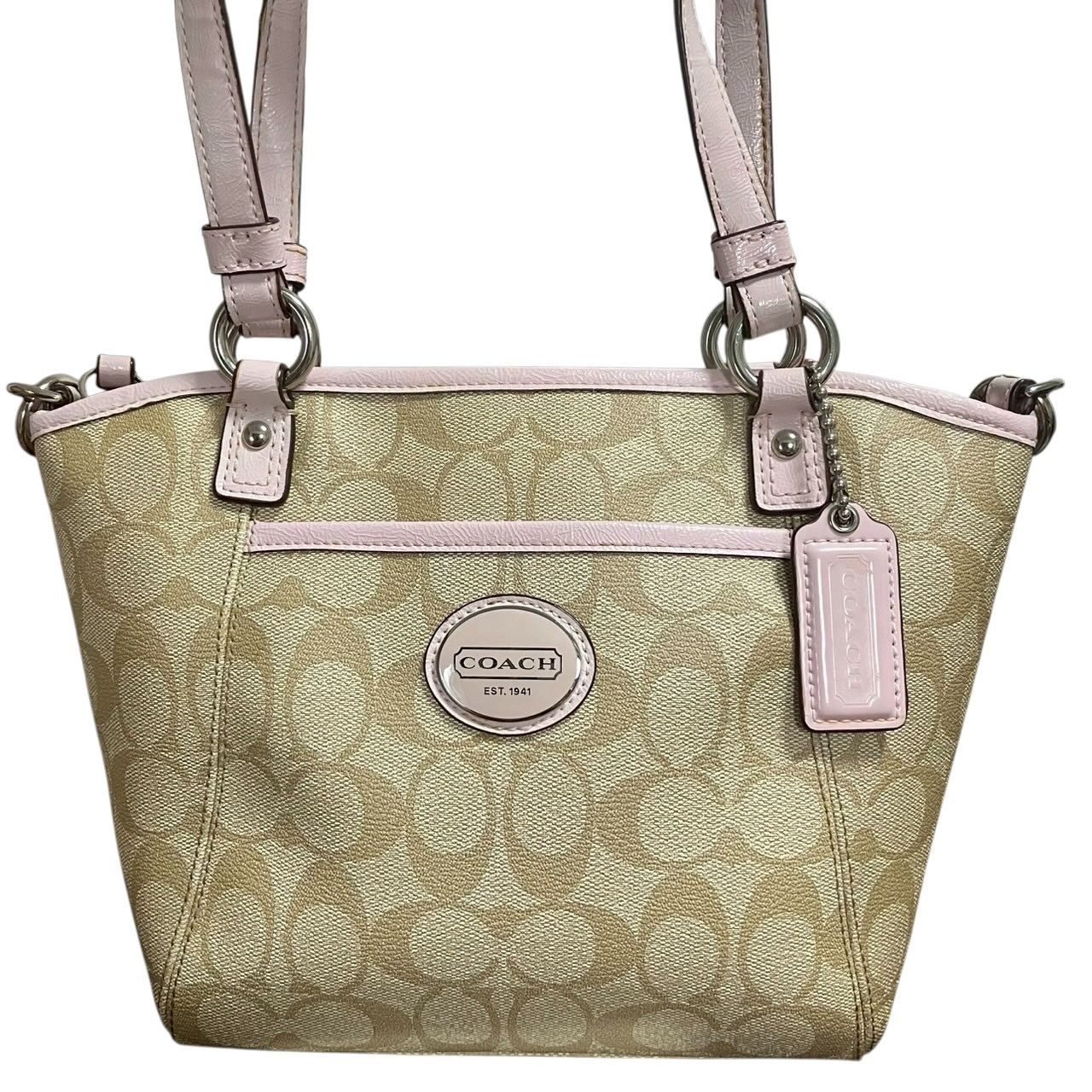 MY0539】【訳あり】COACH コーチ 2way トートバッグ ショルダーバッグ