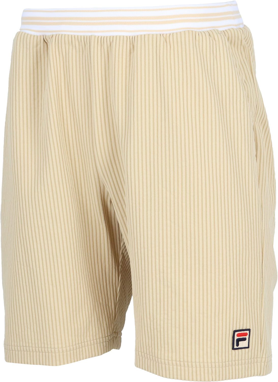 フィラ FILA テニス ハーフパンツ メンズ 男性 テニスウェア 半ズボン ショート丈 ボトムス 吸水 速乾 UVカット 軽量 高機能 ドライ 快適 サッカーストライプ セットアップ CZ6SGM002 BE0 ベージュ