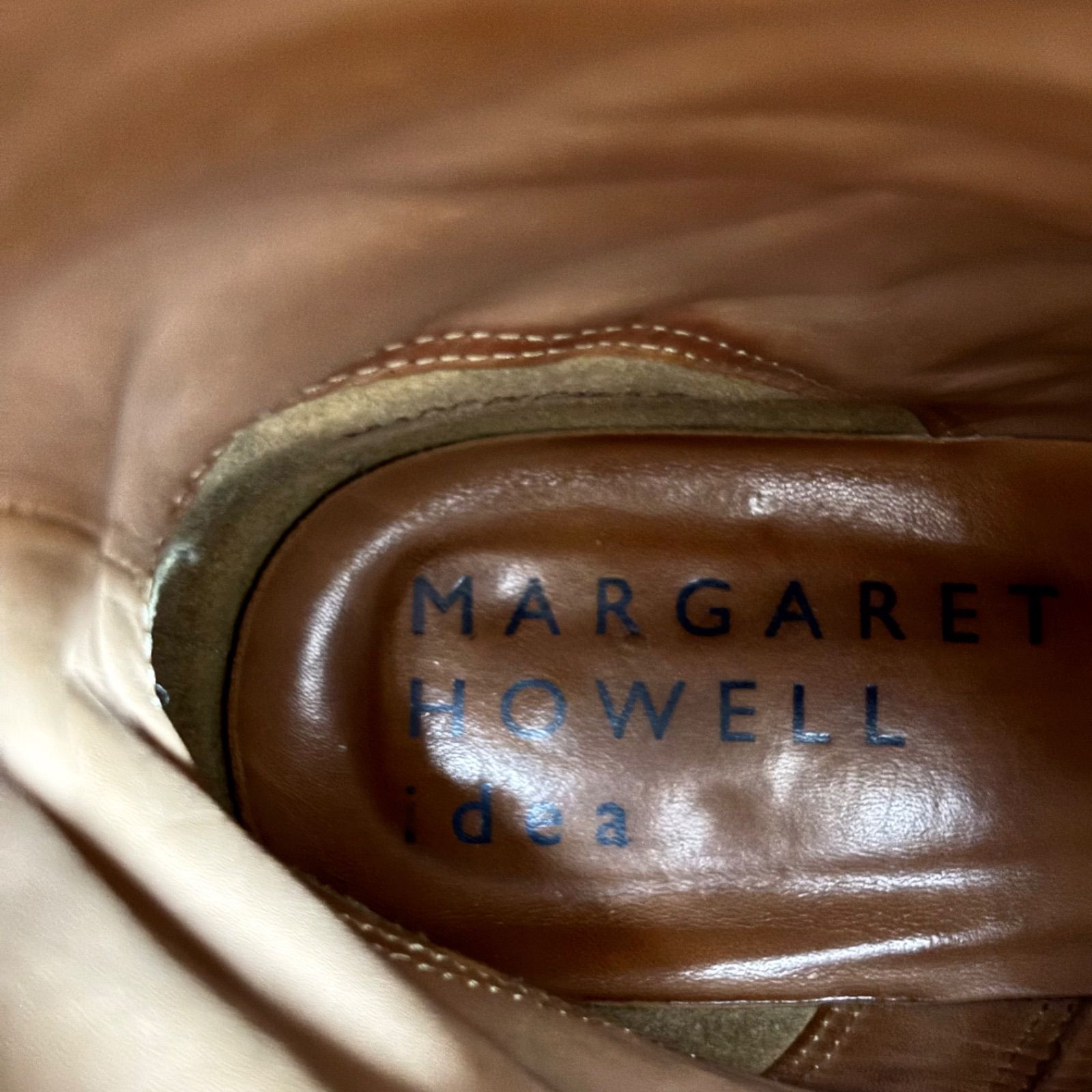 【美品】マーガレットハウエル MARGARET HOWELL ニーハイブーツ ロングブーツ ジョッキーブーツ サイドジップ 本革 レザー 24 1/2(24.5cm相当)