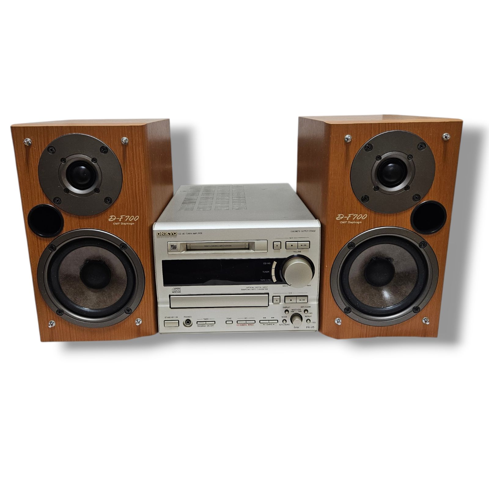 動作品】ONKYO FR-V5 CD/MDチューナーアンプ CD/MDコンポ/オンキョー