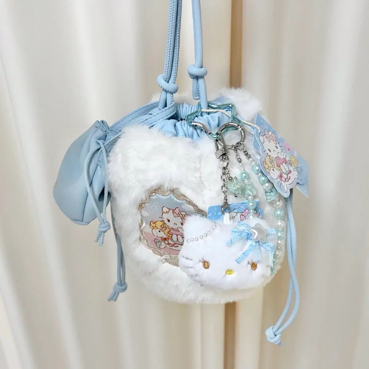 MINISO HELLOKITTY ラブリストストラップ ハローキティ星パールリボン