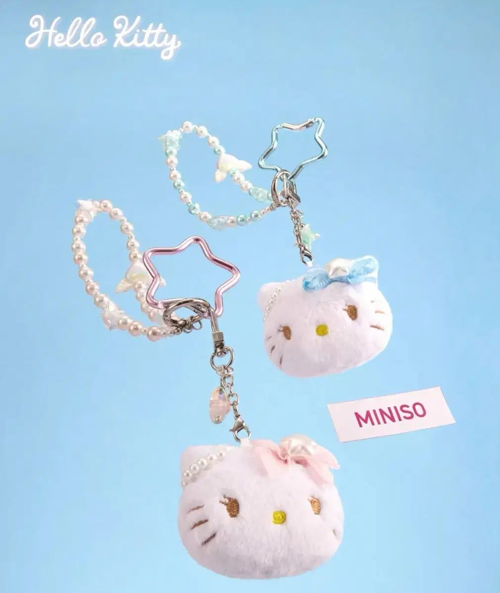 MINISO HELLOKITTY ラブリストストラップ ハローキティ星パールリボン