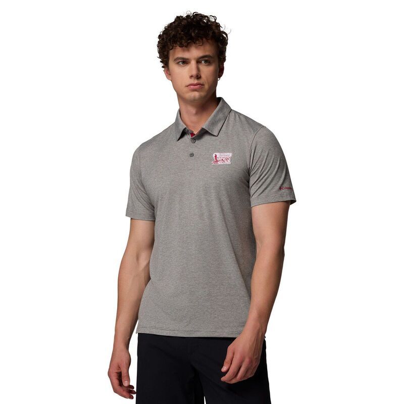 コロンビア レディース トップス Tシャツ ポロシャツ Mens Columbia Gray Oklahoma Sooners Tech Trail Polokl Grey グレー