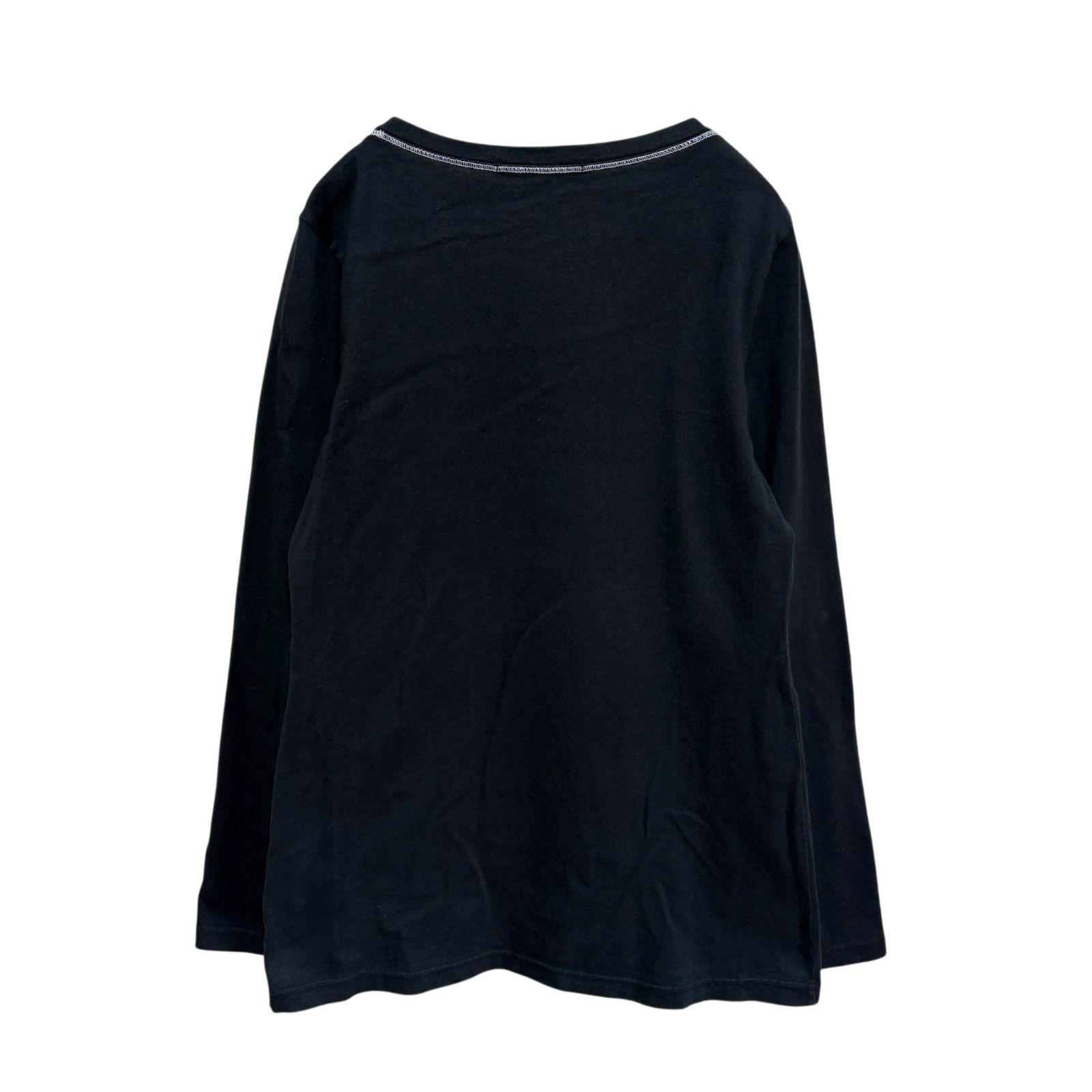 038 MARY QUANT ロングTシャツ M ブラック 日本製 コットン100 