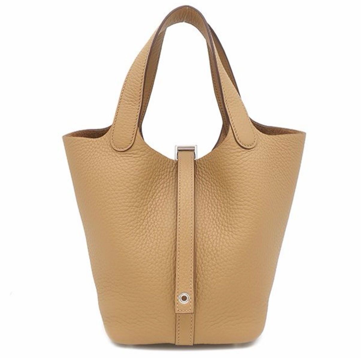 HERMES エルメス ピコタンPM ビスキュイ シルバー金具 箱あり K刻印 