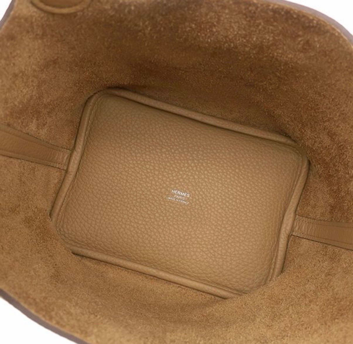 HERMES エルメス ピコタンPM ビスキュイ シルバー金具 箱あり K刻印 
