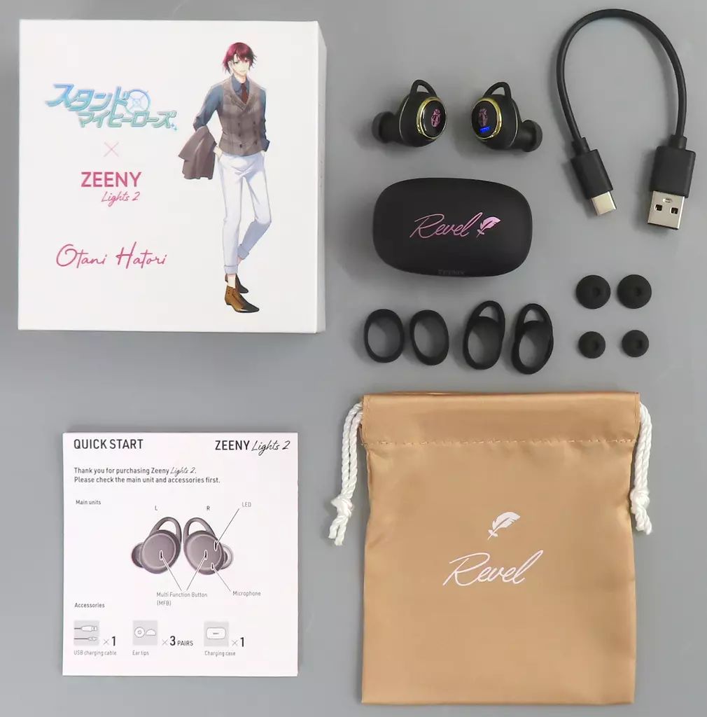スタマイ スタンドマイヒーローズ イヤホン Zeeny Lights2 大谷 中古】ヘッドフォン 大谷羽鳥 ワイヤレスイヤフォン Zeeny Lights 2