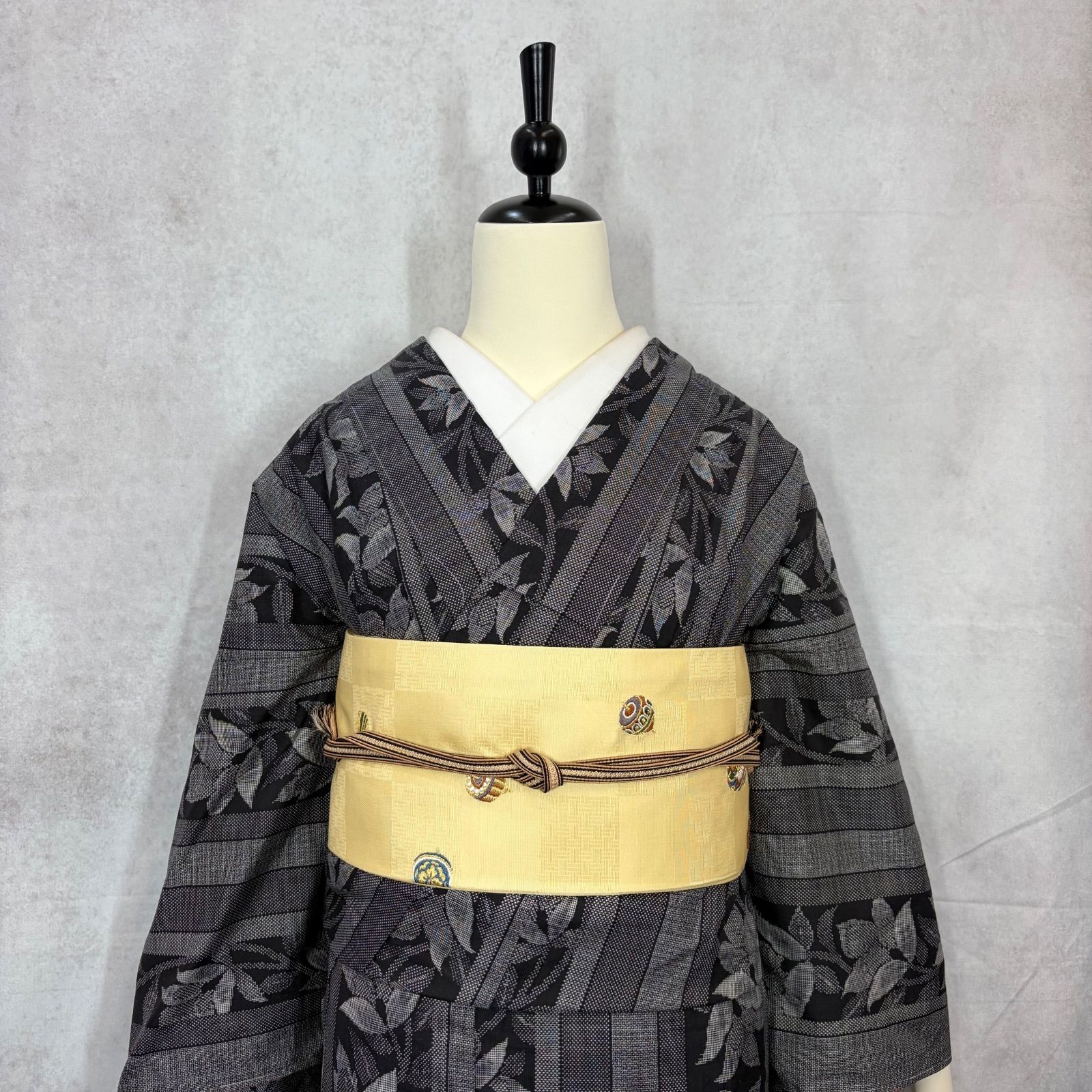 大島紬 紬 正絹 着物 しつけ糸付き okt - メルカリ