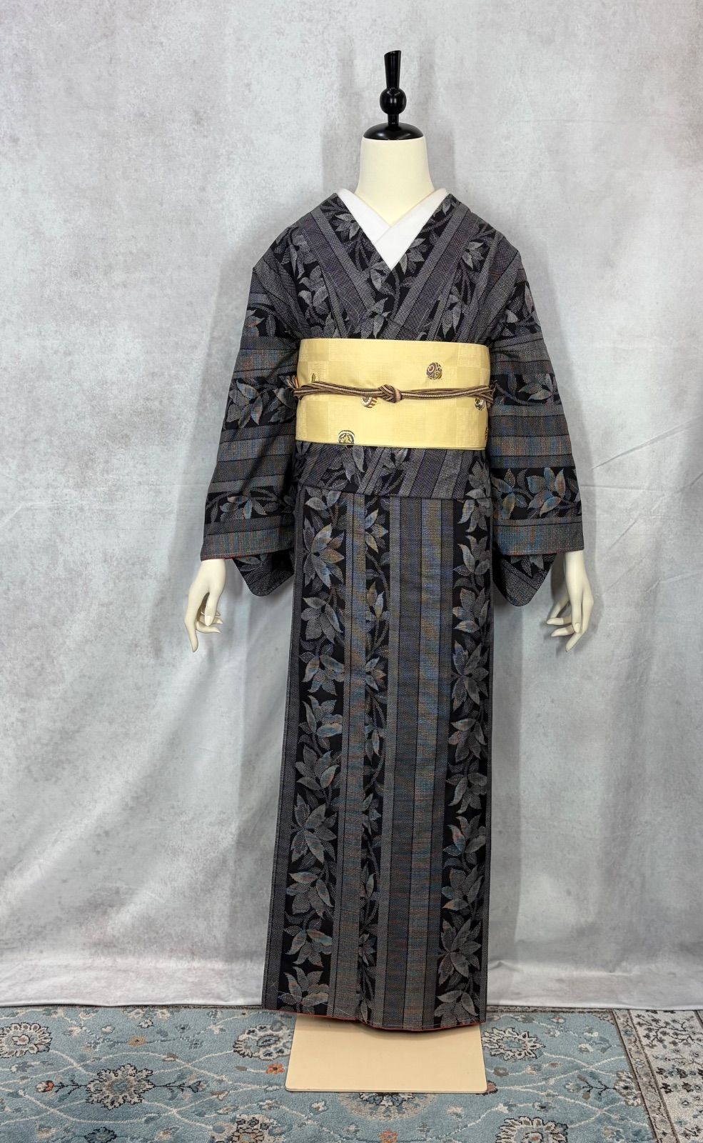 大島紬 紬 正絹 着物 しつけ糸付き okt - メルカリ