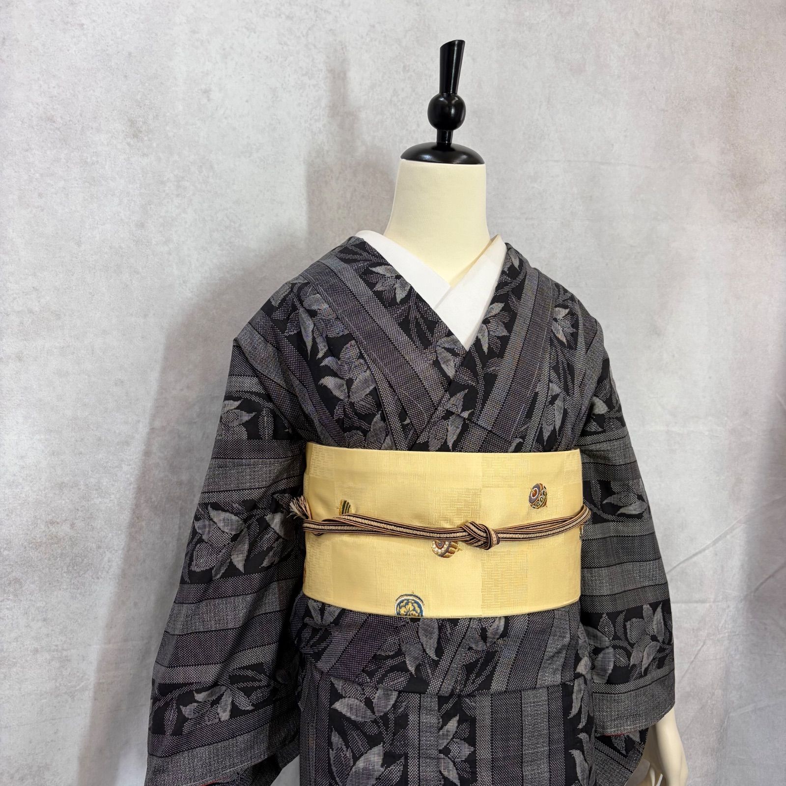 大島紬 紬 正絹 着物 しつけ糸付き okt - メルカリ