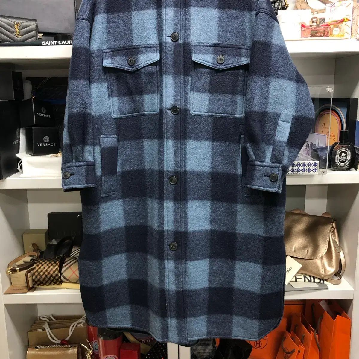 ISABEL MARANT イザベルマラン チェック ロング コート - メルカリ